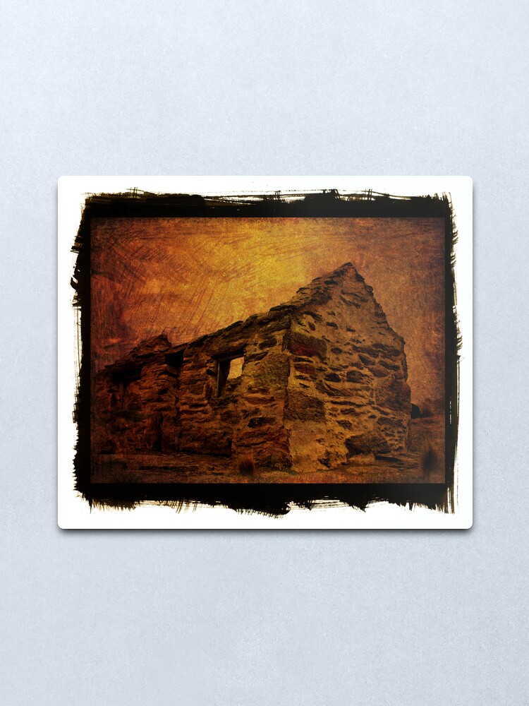 Alternate view of stone house Metal Print
