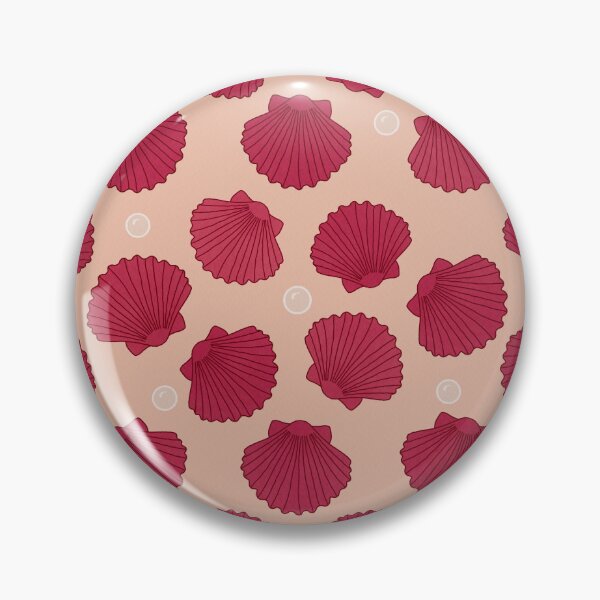 Artikelvorschau, Retro Muschel-Muster ~ im Rosa und Viva Magenta entworfen und verkauft von Danvrie.