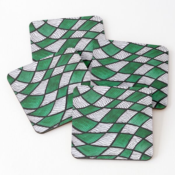 Item preview, Lines pattern with green watercolor designed and sold by InspiringLines.