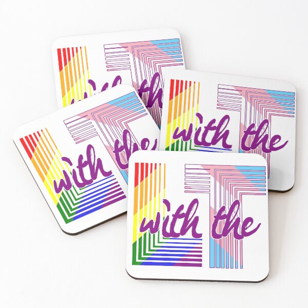 Item preview, L With The T LGBTQ+ trans rights lesbian pride solidarity designed and sold by incurablehippie.
