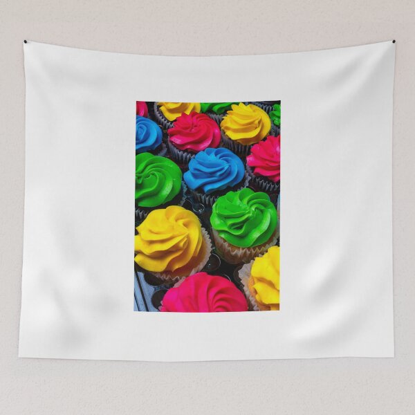 Item preview, Rows Of Colored Frosting Cupcakes designed and sold by Garry Gay.
