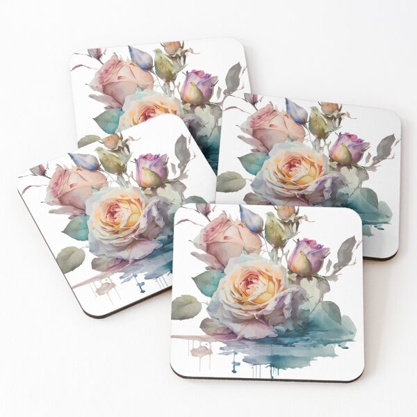 Item preview, A Modern Painting of colorful Roses - Watercolor Flowers designed and sold by GVRDesign.