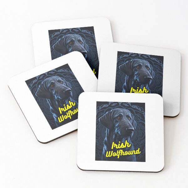 Item preview, Irish Wolfhound Black Background designed and sold by IrishPOD.