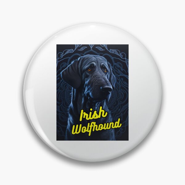 Artikelvorschau, Irischer Wolfshund Schwarzer Hintergrund entworfen und verkauft von IrishPOD.