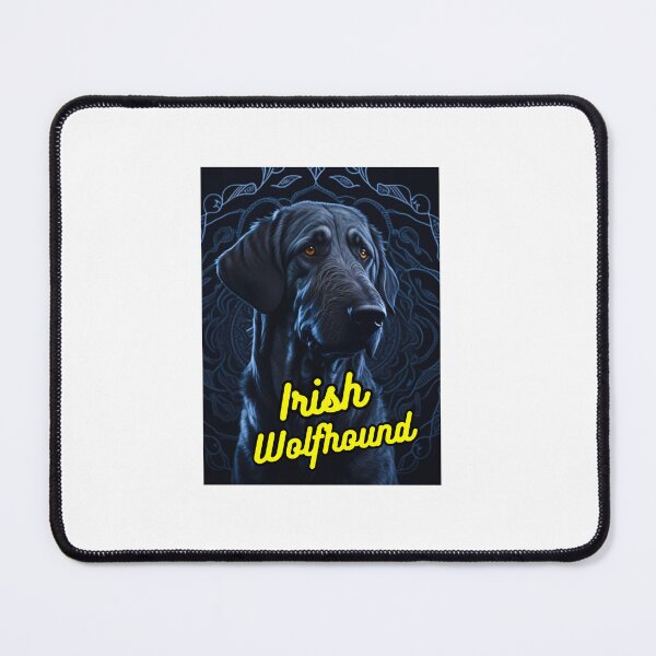 Item preview, Irish Wolfhound Black Background designed and sold by IrishPOD.