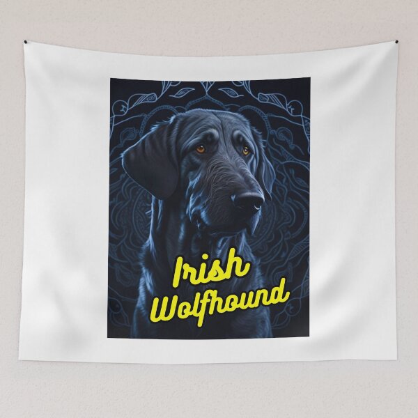 Item preview, Irish Wolfhound Black Background designed and sold by IrishPOD.