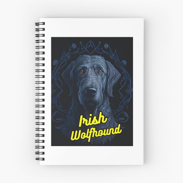 Item preview, Irish Wolfhound Black Blue Background designed and sold by IrishPOD.