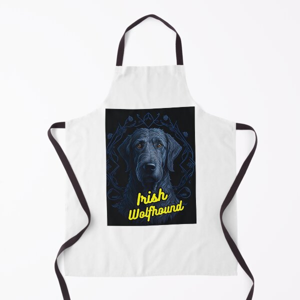 Item preview, Irish Wolfhound Black Blue Background designed and sold by IrishPOD.