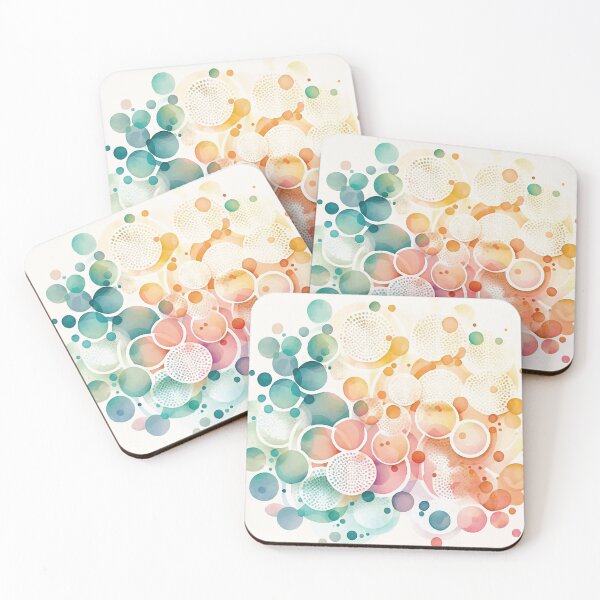 Item preview, An Abstract Watercolor Painting of Pastel Circles - Boho Chic Patterns designed and sold by GVRDesign.