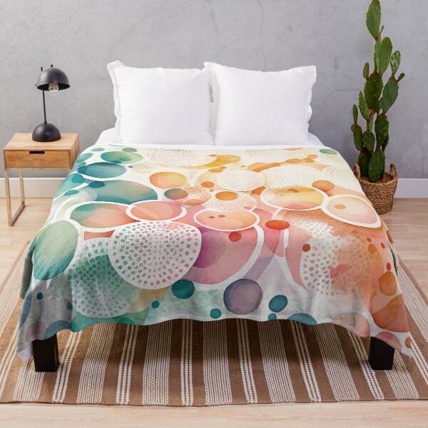 Item preview, An Abstract Watercolor Painting of Pastel Circles - Boho Chic Patterns designed and sold by GVRDesign.