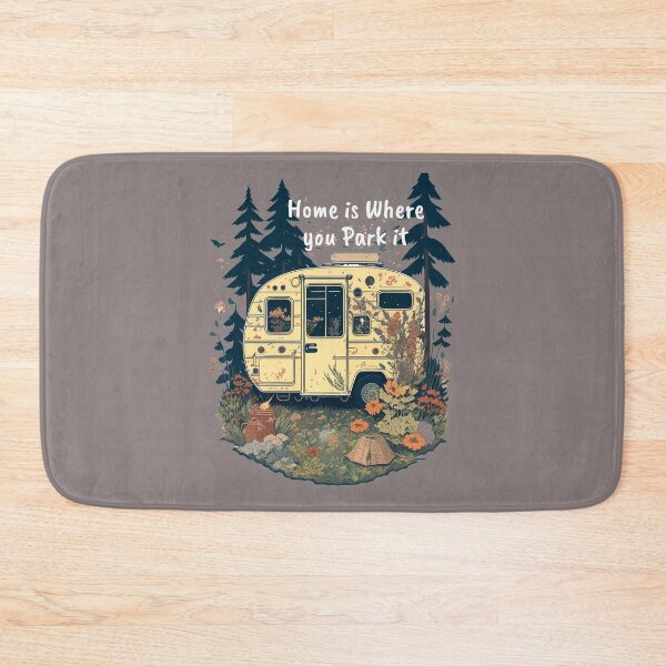 Item preview, Retro Vintage Camping Trailer, Home is Where You Park it designed and sold by Itaya Art.