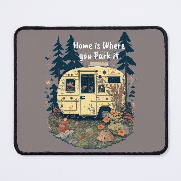 Item preview, Retro Vintage Camping Trailer, Home is Where You Park it designed and sold by Itaya Art.