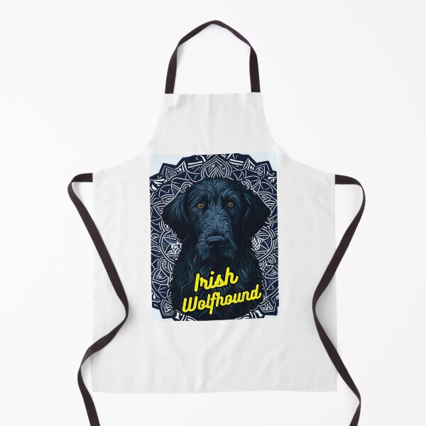 Item preview, Irish Wolfhound White Dark Blue Background designed and sold by IrishPOD.