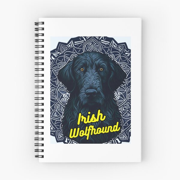 Item preview, Irish Wolfhound White Dark Blue Background designed and sold by IrishPOD.