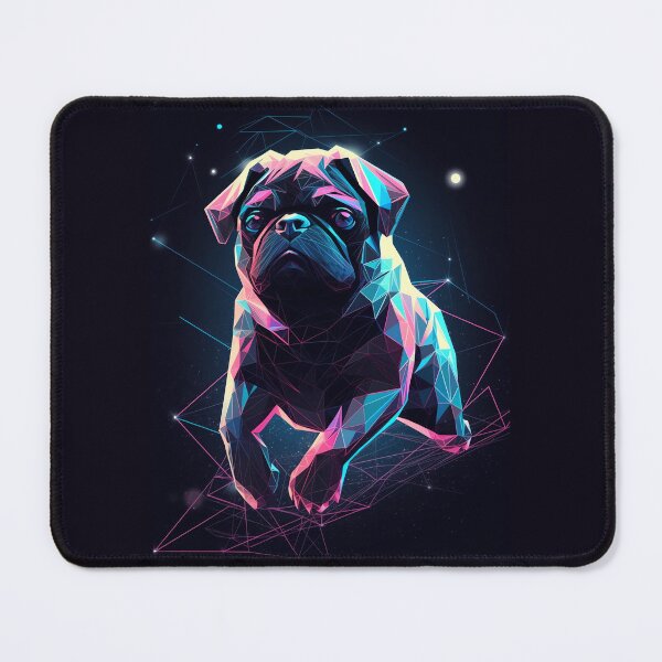 Item preview, Pug dog retrowave vintage neon 80s designed and sold by MDCGraphics.