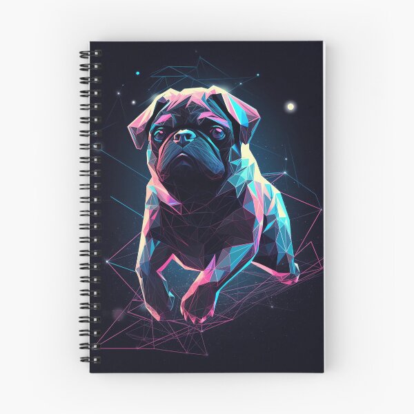 Item preview, Pug dog retrowave vintage neon 80s designed and sold by MDCGraphics.
