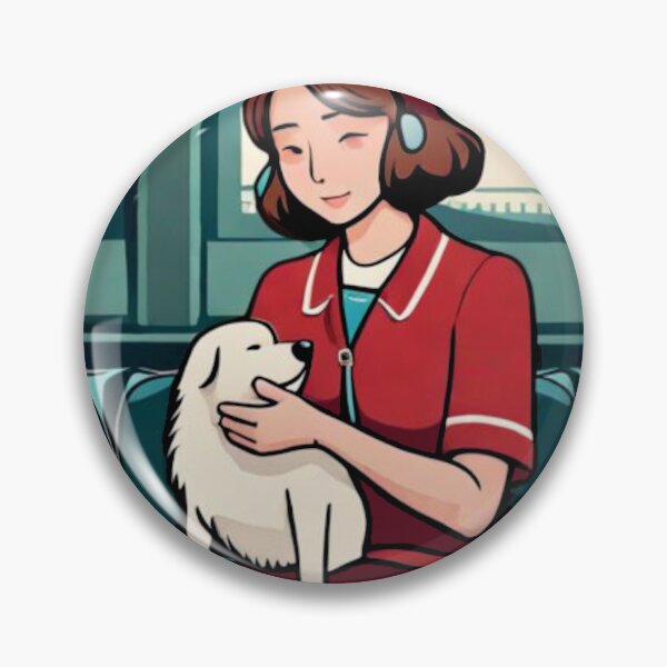 Item preview, Woman Petting Little Dog designed and sold by FlopyFlop.