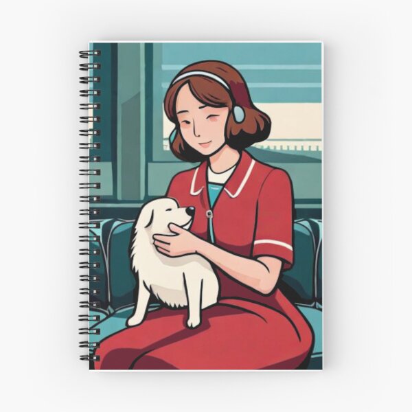 Item preview, Woman Petting Little Dog designed and sold by FlopyFlop.