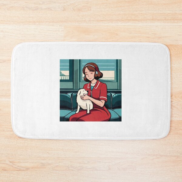 Item preview, Woman Petting Little Dog designed and sold by FlopyFlop.