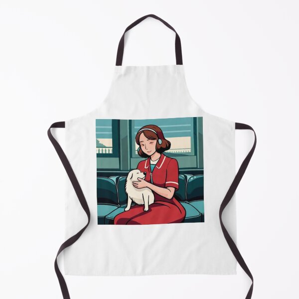 Item preview, Woman Petting Little Dog designed and sold by FlopyFlop.