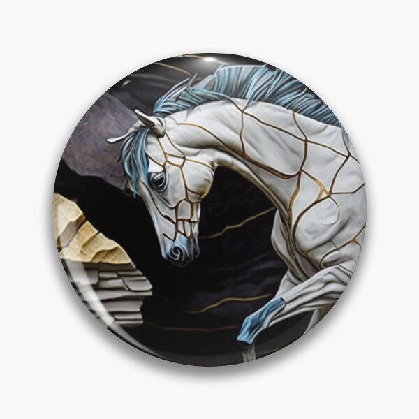 Item preview, Horse kintsugi design with rocks designed and sold by zoldi.