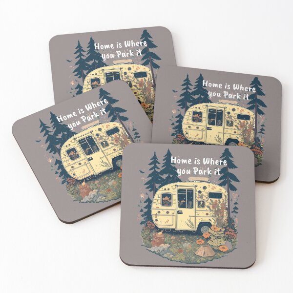 Item preview, Retro Vintage Camping Trailer, Home is Where You Park it designed and sold by Itaya Art.