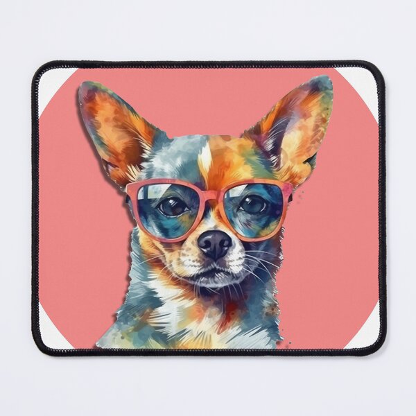 Item preview, Intellectual Chihuahua - Pink background designed and sold by Art StikertWorld.