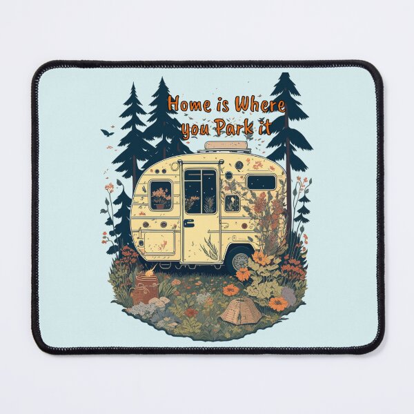 Item preview, Retro Vintage Camping Trailer, Home is Where You Park it, Ver 2 designed and sold by Itaya Art.