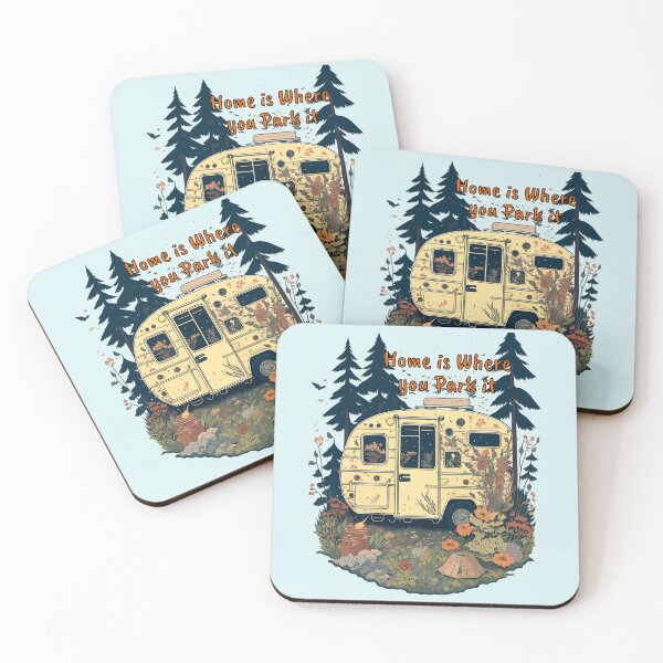 Item preview, Retro Vintage Camping Trailer, Home is Where You Park it, Ver 2 designed and sold by Itaya Art.