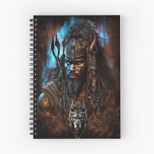 Item preview, Black African Druid Wolf Warrior Ancestor Abstract Art designed and sold by MasterArtsman.