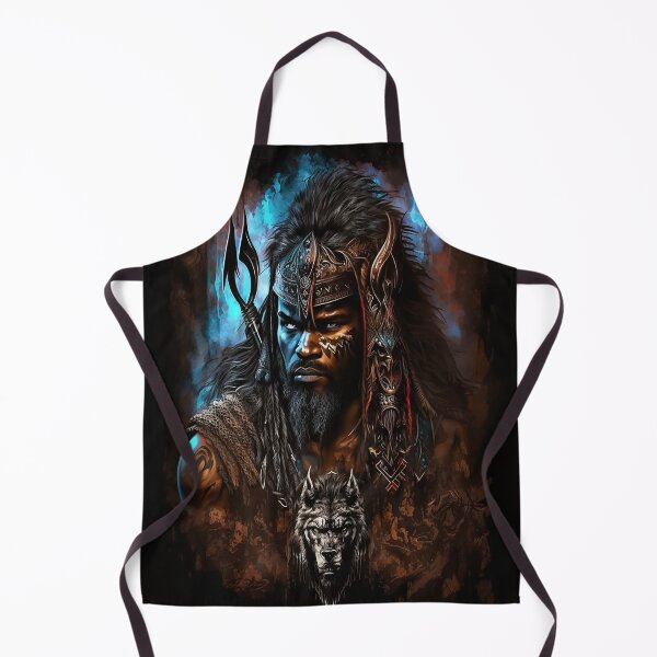 Item preview, Black African Druid Wolf Warrior Ancestor Abstract Art designed and sold by MasterArtsman.