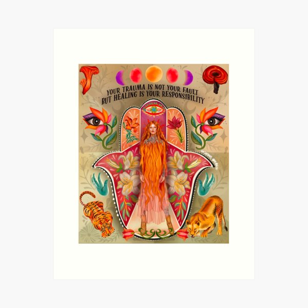 Item preview, Healing Hamsa colored designed and sold by visionsinblue.