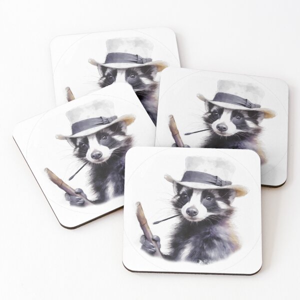 Item preview, Smoking Skunk with Hat designed and sold by Art  StikertWorld.