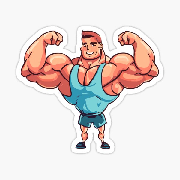 Show off your huge biceps Sticker