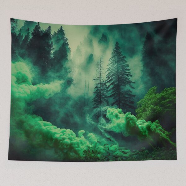 Item preview, Green smoke in forest designed and sold by NavyPanda.