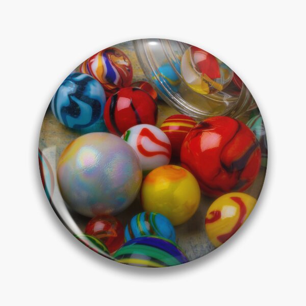 Item preview, Old Glass Jar With Spilling Marbles designed and sold by Garry Gay.