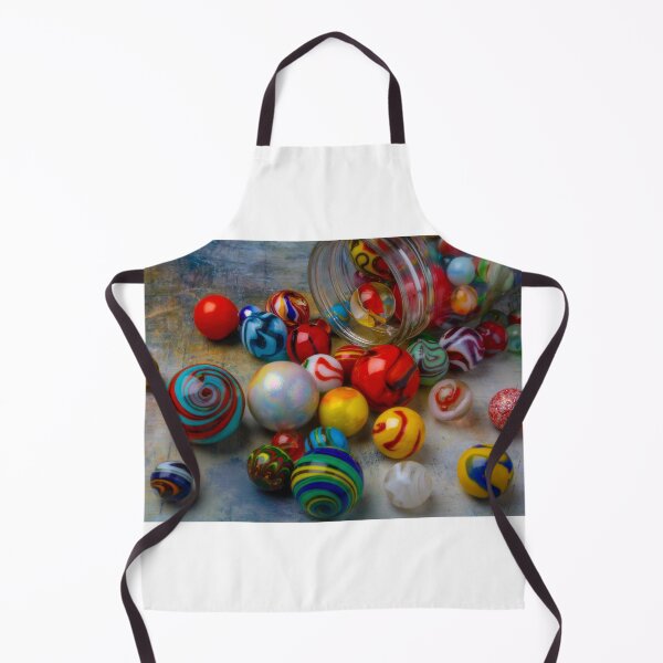 Item preview, Old Glass Jar With Spilling Marbles designed and sold by Garry Gay.