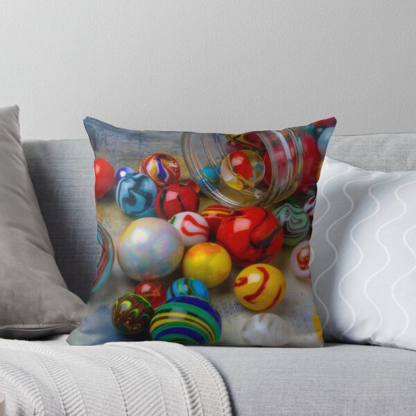 Item preview, Old Glass Jar With Spilling Marbles designed and sold by Garry Gay.