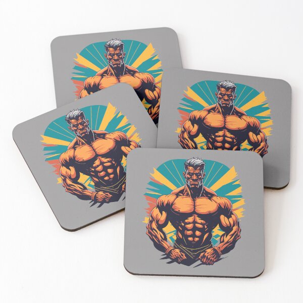 Item preview, Muscular with gray hair designed and sold by muscledaddies.
