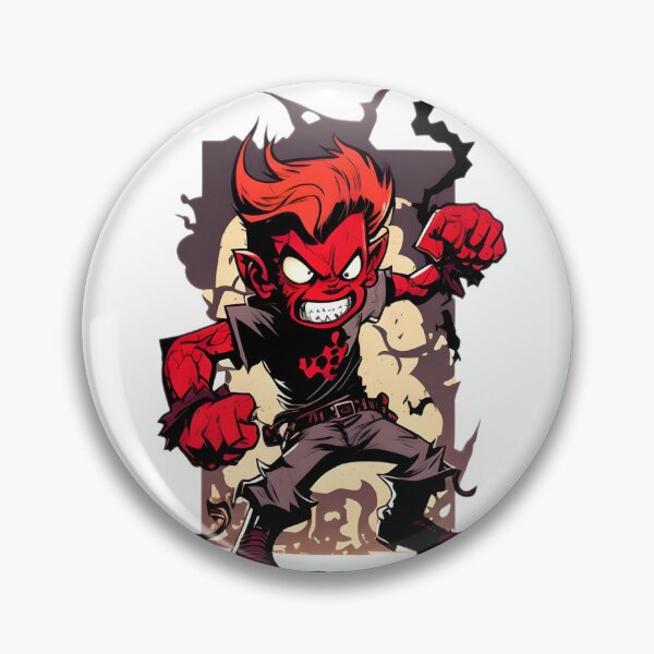 Item preview, red devil version manga cartoon in fighting action designed and sold by DMZ13.