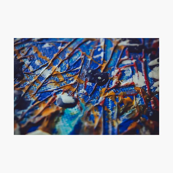 Item preview, Textured Artwork in Blue Red and Orange designed and sold by vickylewisphoto.