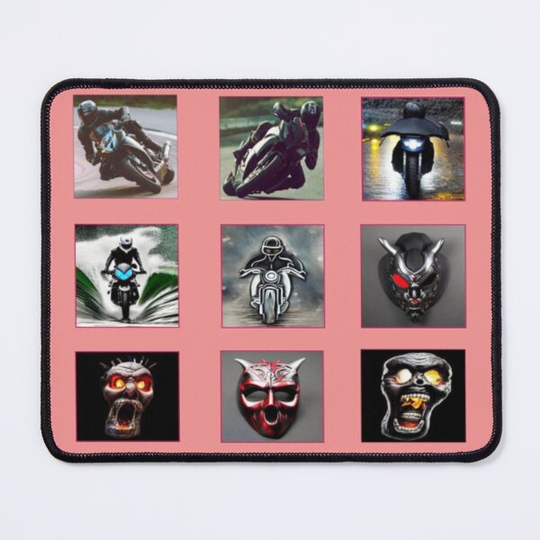 Item preview, sticker pack of 9 motorcycle driver graphics and mask designed and sold by JaroDesign2023.