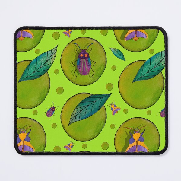 Item preview, watercolor bugs on dots_green designed and sold by NeonEye-Designs.