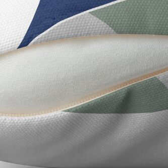 Alternate view of Navy sage gray white geometric pattern Throw Pillow