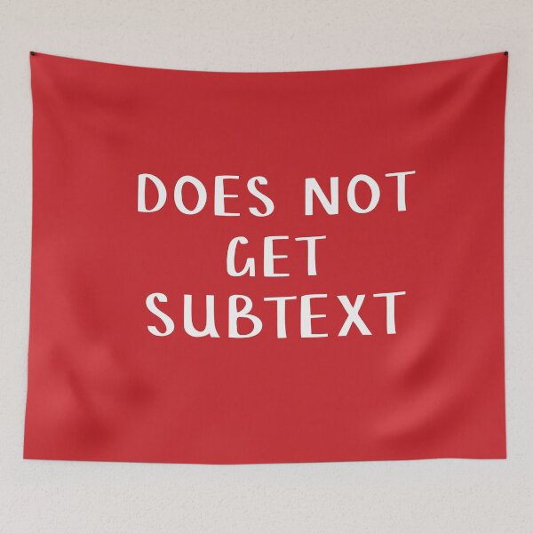 Item preview, Does not get subtext - white text on red designed and sold by LittleBettyMakes.