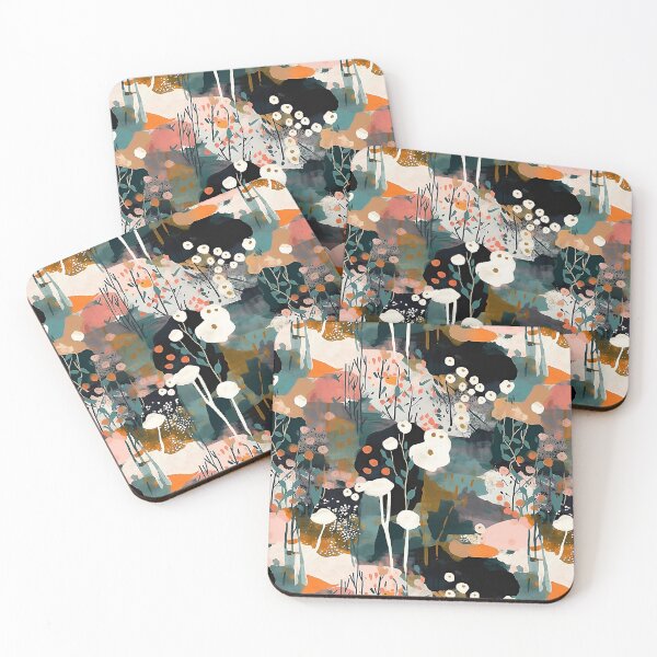Item preview, Rainy Morning Flower Field Abstract Landscape Floral Pattern designed and sold by semisoberme.