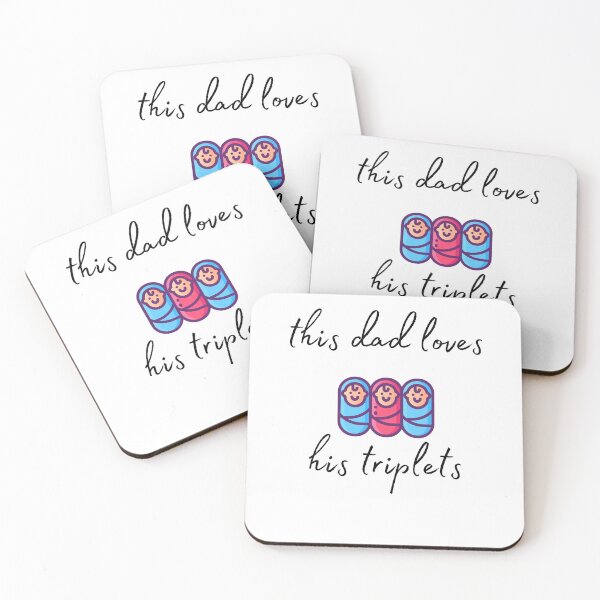 Item preview, This Dad Loves his Triplets designed and sold by bohoprints.