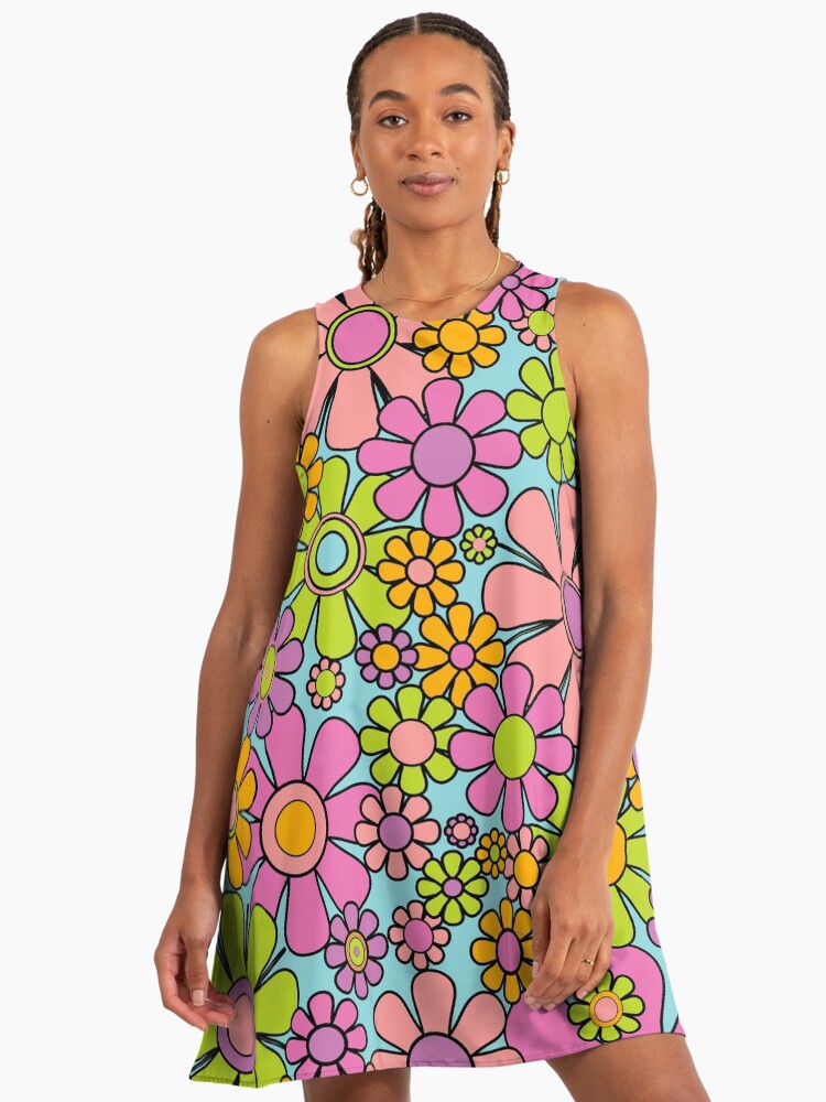 lime green and purple dress Lemon Loves Lime - Spring Blossom Dress - Persian Violet main image 0