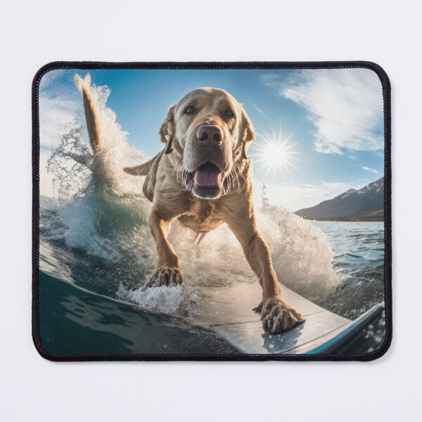 Item preview, Action photo of Labrador retriever surfing in the sea designed and sold by Tio-Tecun.