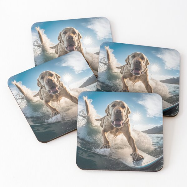 Item preview, Action photo of Labrador retriever surfing in the sea designed and sold by Tio-Tecun.